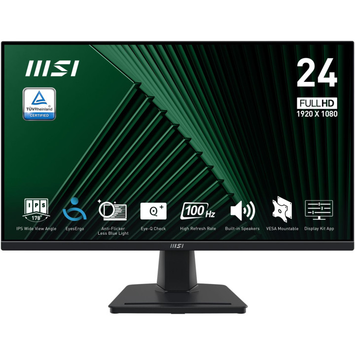 MSI PRO MP245G 23.8 FHD HDMI DP VGA BLACK